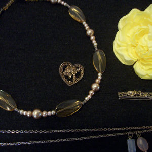 VINTAGE PAST ROMANCE BOHO JEWELRY LOT 4 IT